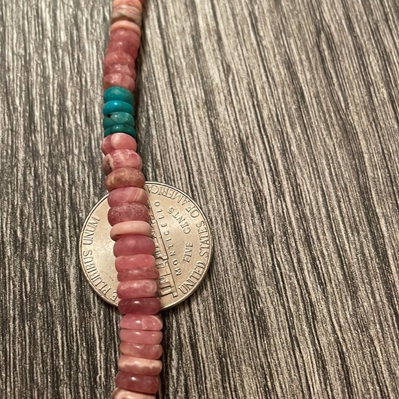 Pink and blue necklace - Picture 7 of 10